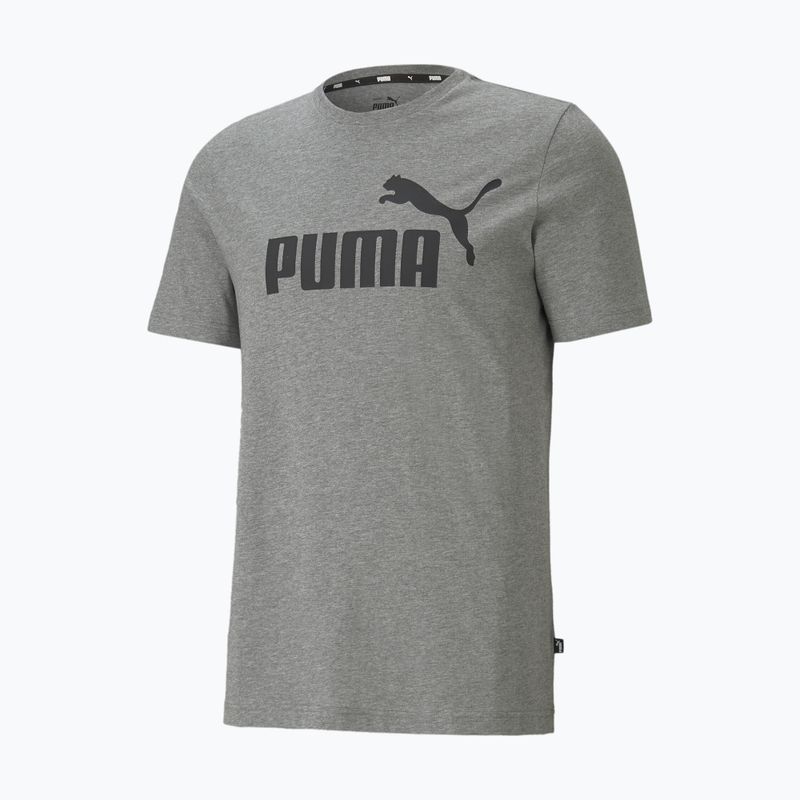 Tricou pentru bărbați PUMA Ess Logo Tee medium gray heather
