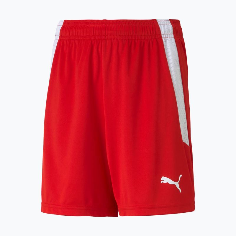 Pantaloni scurți de fotbal pentru copii PUMA Teamliga roșu 704931 01