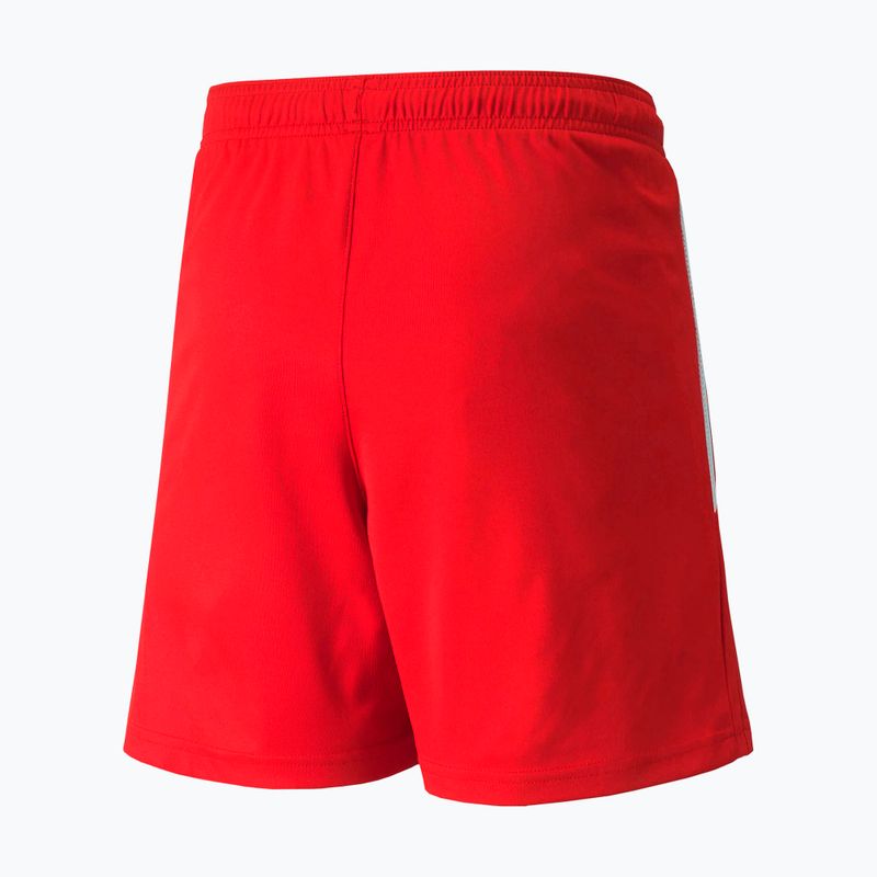 Pantaloni scurți de fotbal pentru copii PUMA Teamliga roșu 704931 01 2