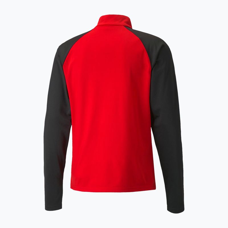 PUMA Teamliga 1/4 Zip Top fotbal bluză de trening roșu/negru 657236_01 7