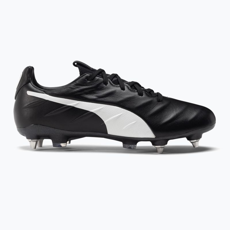PUMA King Platinum 21 MXSG ghete de fotbal pentru bărbați negru și alb 106545 01 2