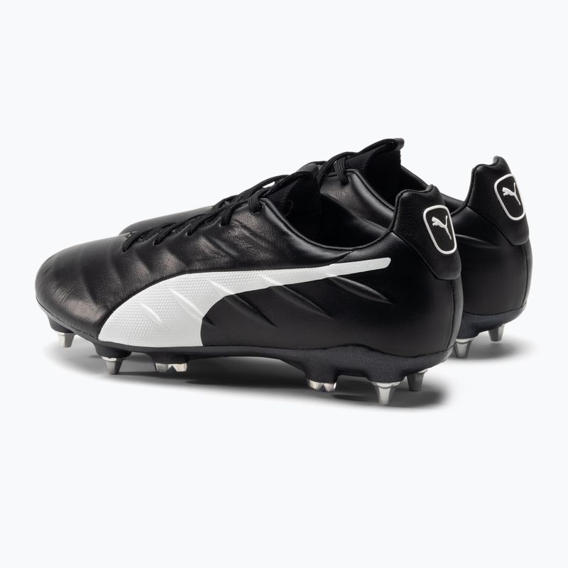 PUMA King Platinum 21 MXSG ghete de fotbal pentru bărbați negru și alb 106545 01 3
