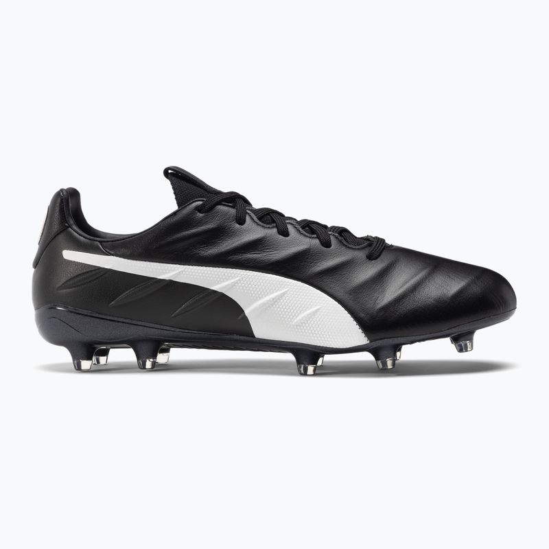 PUMA King Platinum 21 FG/AG ghete de fotbal pentru bărbați negru și alb 106478 01 2