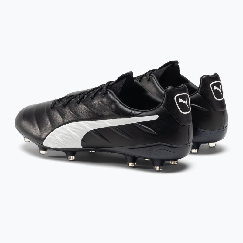 PUMA King Platinum 21 FG/AG ghete de fotbal pentru bărbați negru și alb 106478 01 3