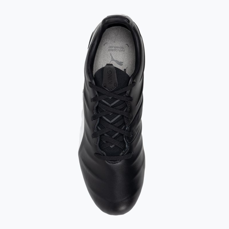 PUMA King Platinum 21 FG/AG ghete de fotbal pentru bărbați negru și alb 106478 01 6