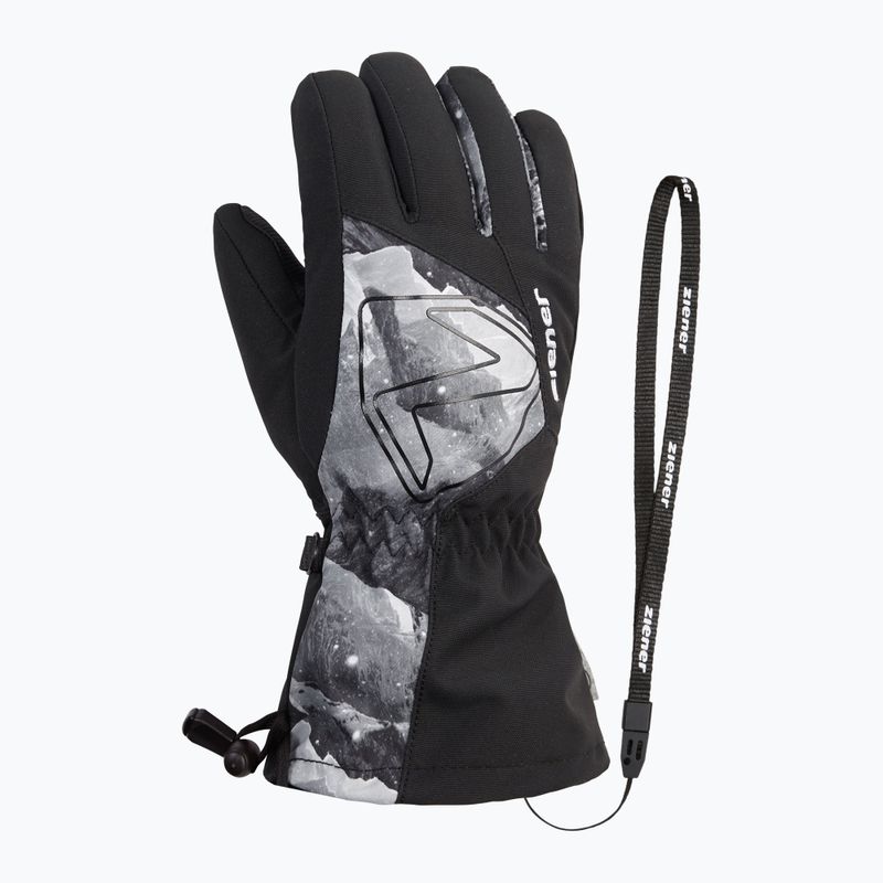 Mănuși de schi pentru copii  ZIENER Laval Aquashield AW black/grey mountain 2