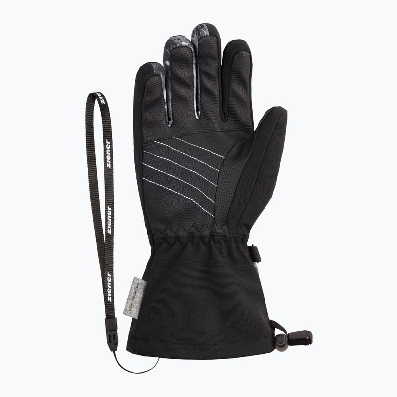 Mănuși de schi pentru copii  ZIENER Laval Aquashield AW black/grey mountain 3