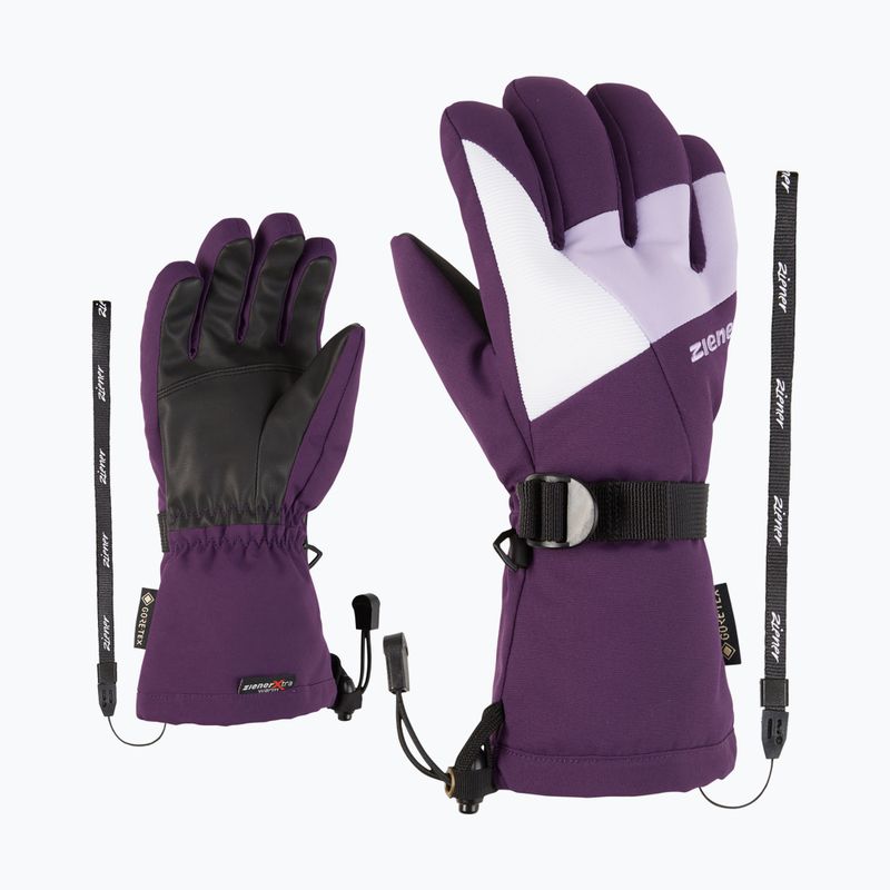 Mănuși de schi pentru copii  ZIENER Lani GTX dark violet 7