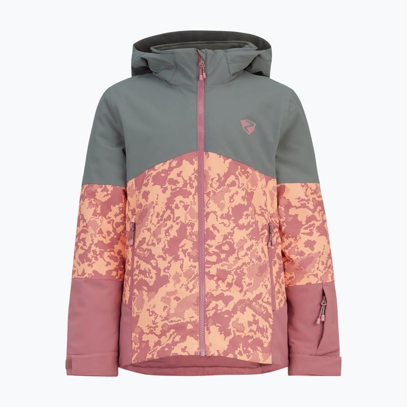 Geacă de schi pentru copii ZIENER Amaja rose blossom camo