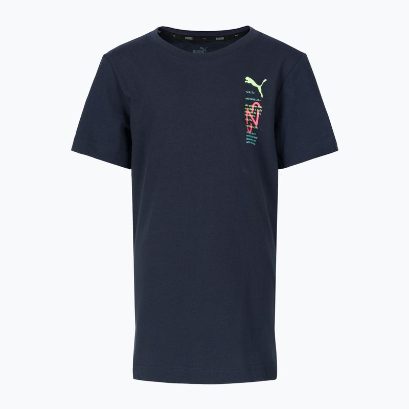 Puma Neymar Jr 24/7 Graphic tricou de fotbal pentru copii albastru marin 605775
