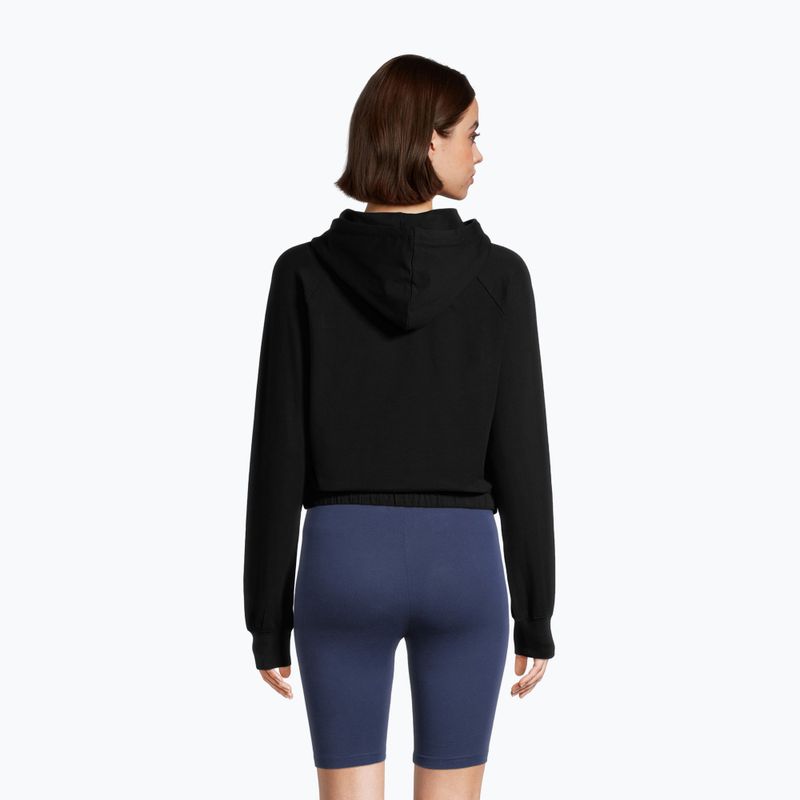 Hanorac cu glugă neagră pentru femei FILA Baalberge Cropped Hoody negru 2
