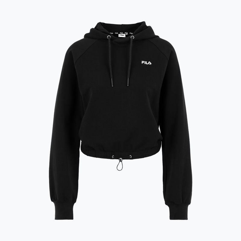 Hanorac cu glugă neagră pentru femei FILA Baalberge Cropped Hoody negru 3