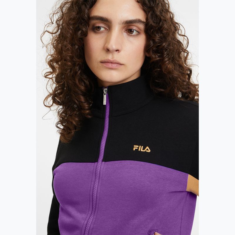 Bluză pentru femei FILA Bruckberg Track black royal purple iced coffe