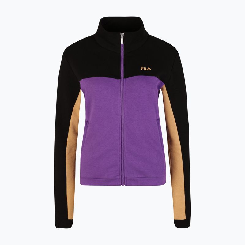 Bluză pentru femei FILA Bruckberg Track black royal purple iced coffe