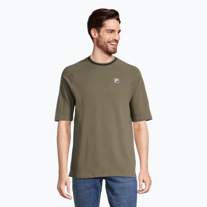 Tricou pentru bărbați FILA Biloxi olive night