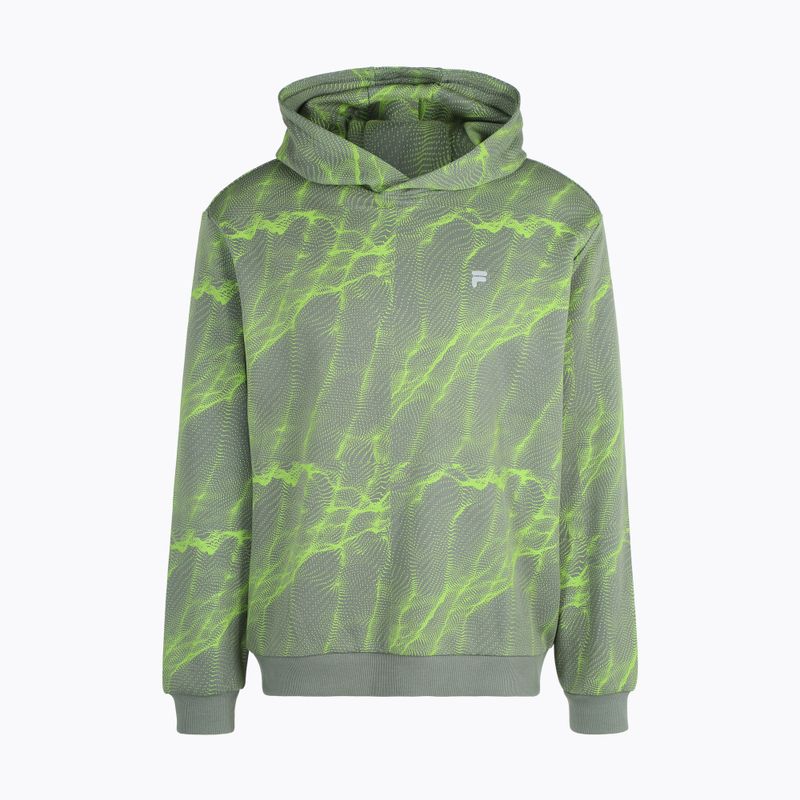 Pulover cu glugă pentru bărbați FILA Redford AOP Hoody jasmine green mars aop sweatshirt 5