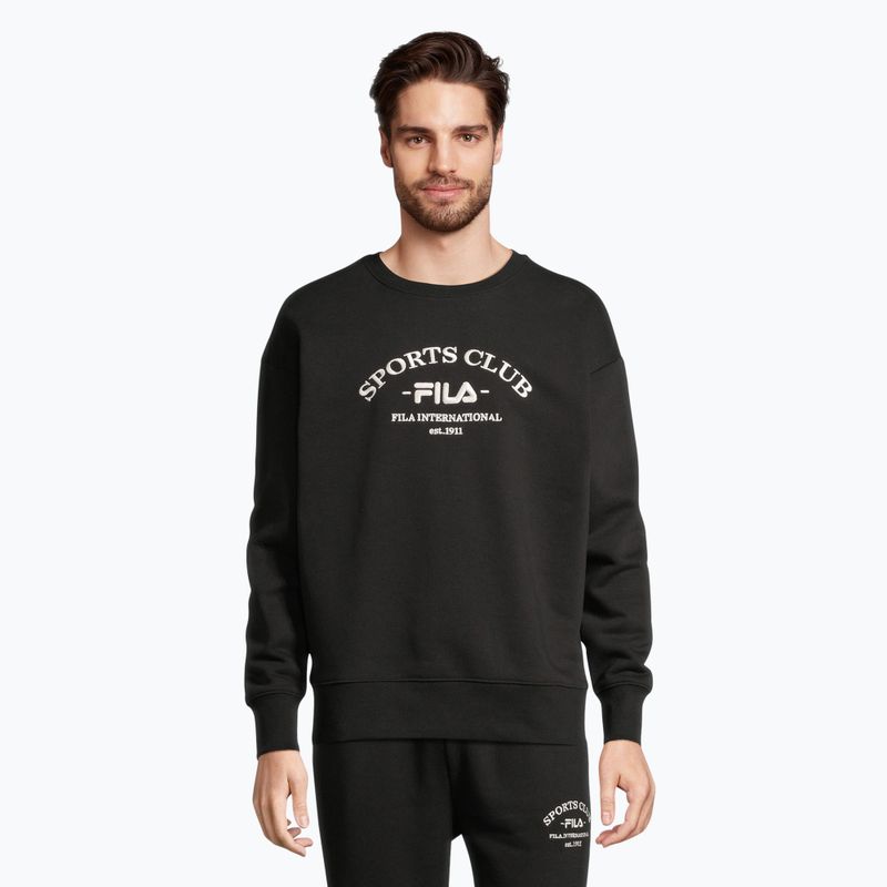 Bluză pentru bărbați FILA Brand Loose Fit Crew black