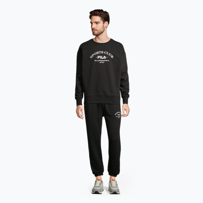 Bluză pentru bărbați FILA Brand Loose Fit Crew black 2