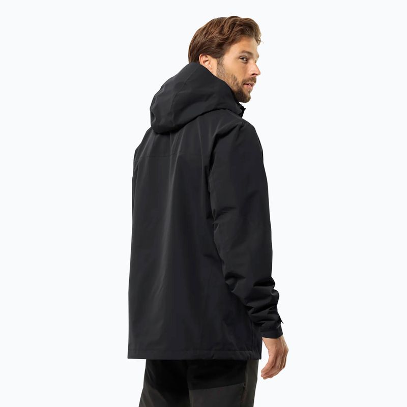 Geacă 3în1 pentru bărbați Jack Wolfskin Jasper 2L black 2