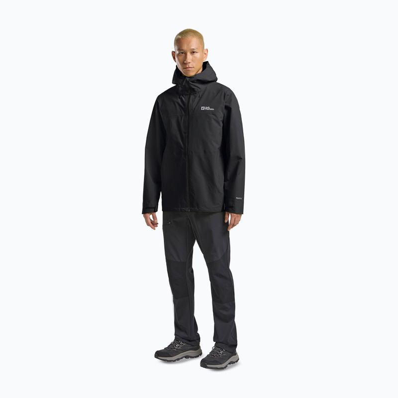 Geacă de ploaie pentru bărbați Jack Wolfskin Highest Peak 3L black 2