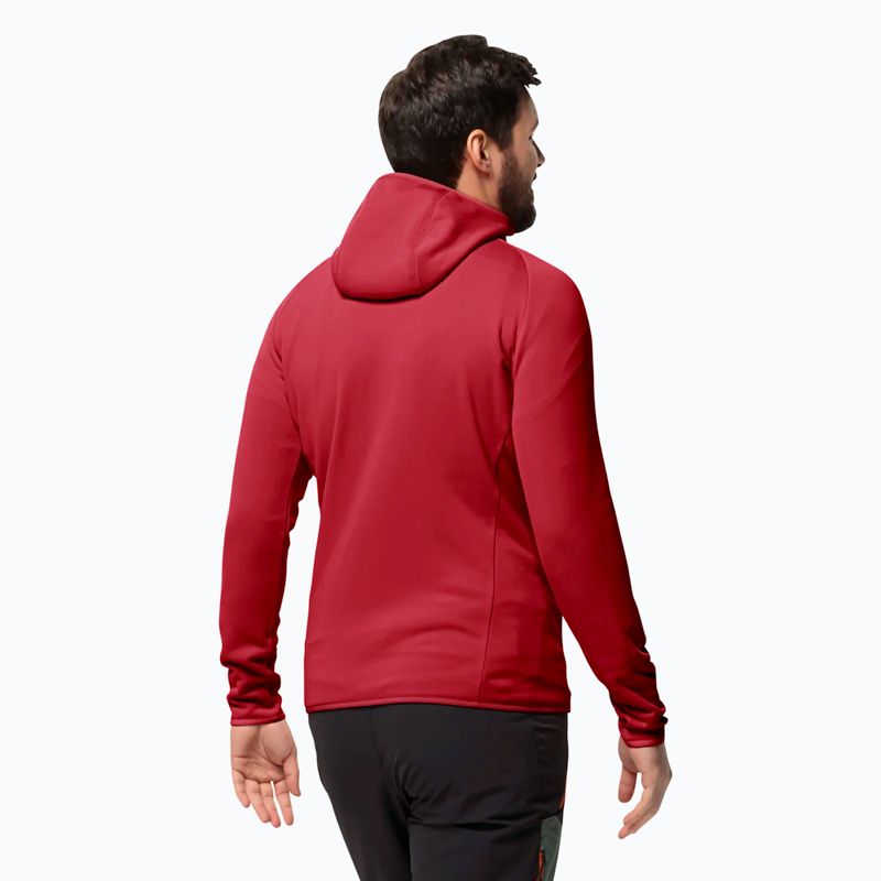 Bluză polar pentru bărbați Jack Wolfskin Baiselberg Hooded FZ red glow 2