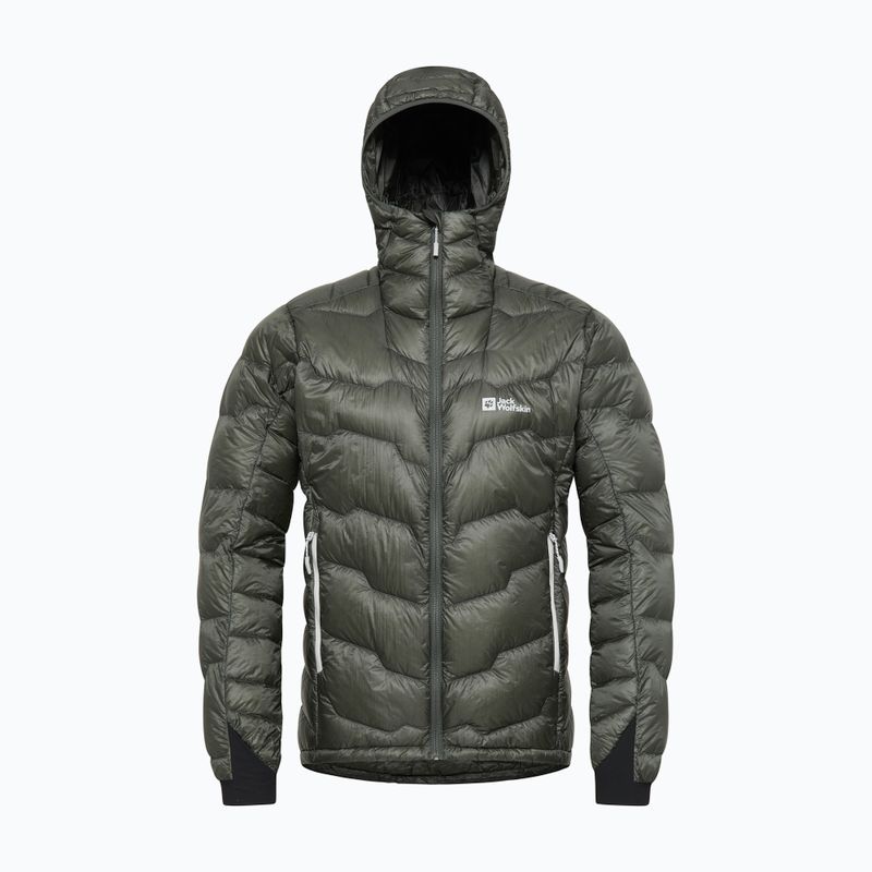 Geacă de puf pentru bărbați  Jack Wolfskin Alpspitze Down Hoody slate green 7