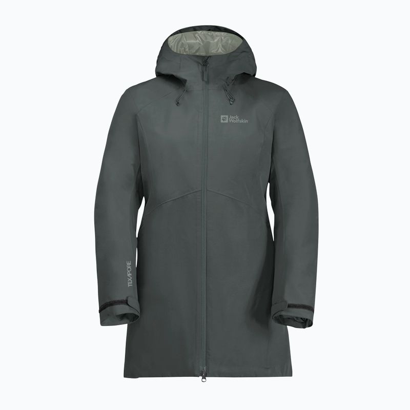 Geacă de ploaie pentru femei Jack Wolfskin Heidelstein Ins slate green 6