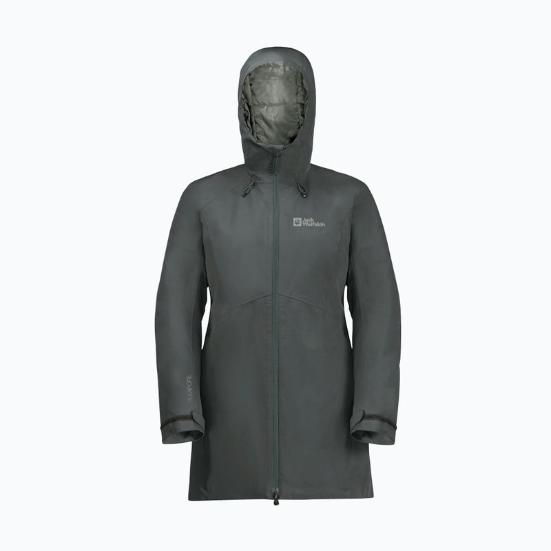 Geacă de ploaie pentru femei Jack Wolfskin Heidelstein Ins slate green 7