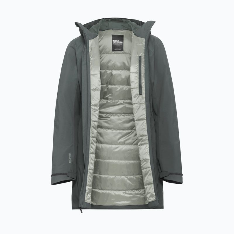 Geacă de ploaie pentru femei Jack Wolfskin Heidelstein Ins slate green 9