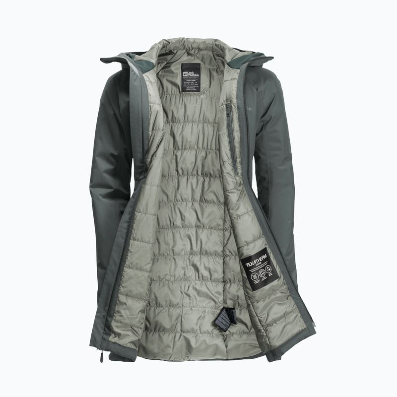 Geacă de ploaie pentru femei Jack Wolfskin Heidelstein Ins slate green 10