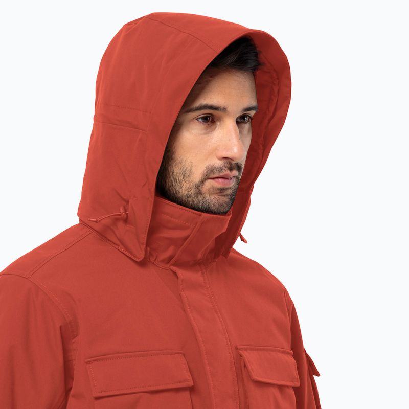 Geacă cu puf pentru bărbați Jack Wolfskin Glacier Canyon Parka intense rust 3