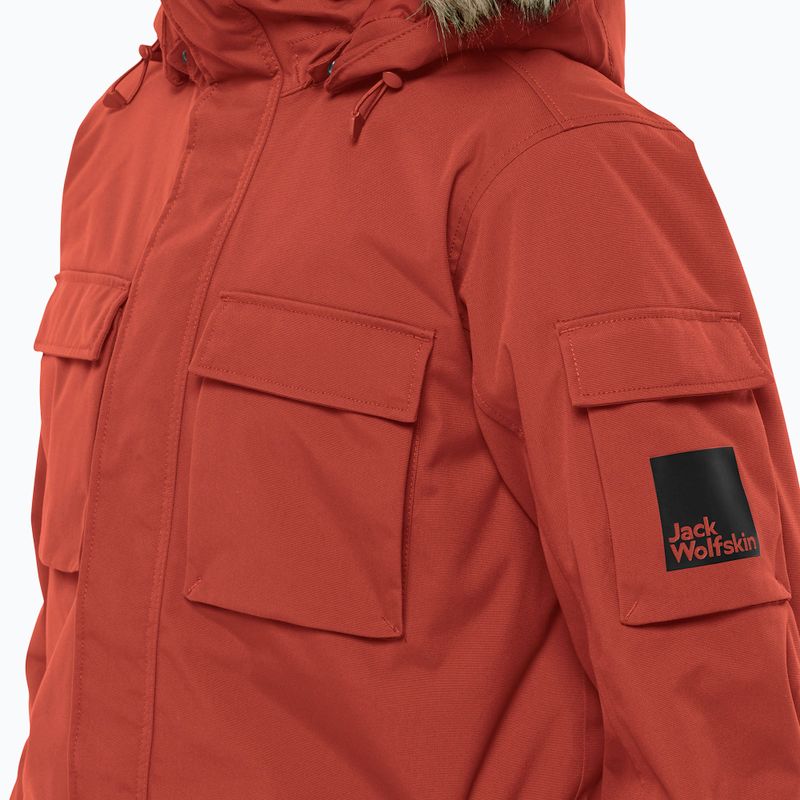 Geacă cu puf pentru bărbați Jack Wolfskin Glacier Canyon Parka intense rust 5