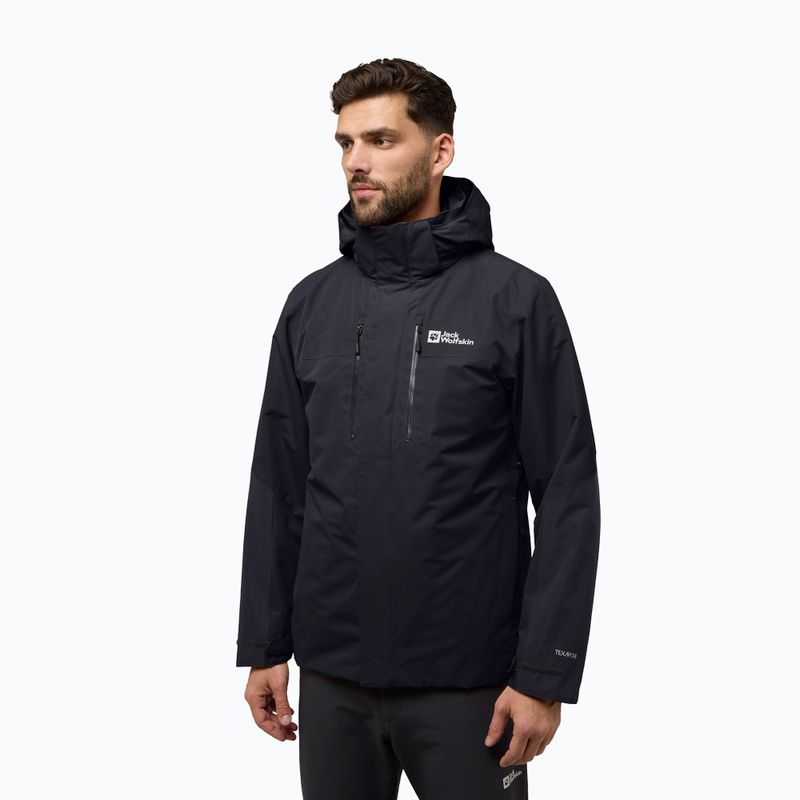 Geacă 3în1 pentru bărbați Jack Wolfskin Jasper 3In1 black