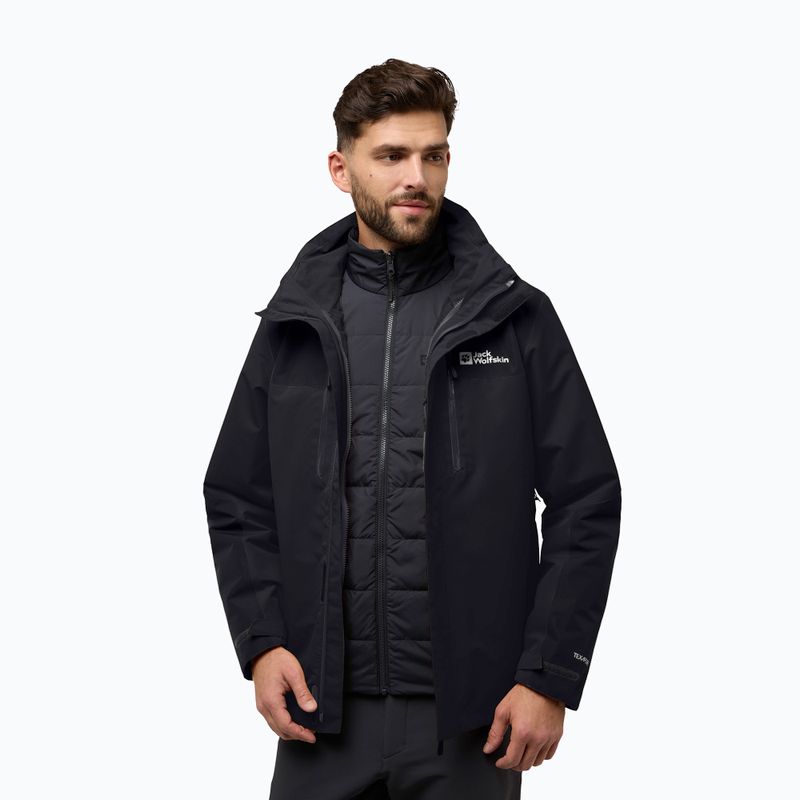Geacă 3în1 pentru bărbați Jack Wolfskin Jasper 3In1 black 3