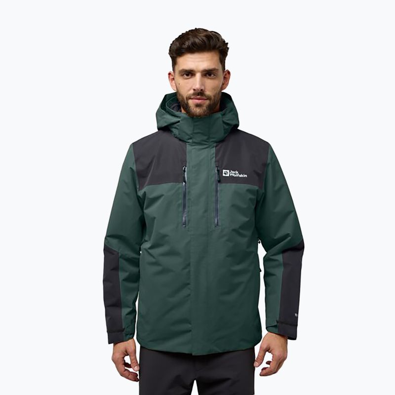 Jachetă 3w1 pentru bărbați Jack Wolfskin Jasper 3In1 black olive