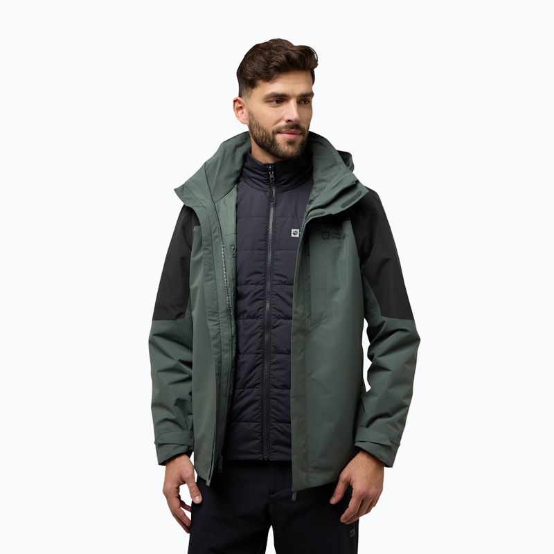Jachetă 3w1 pentru bărbați  Jack Wolfskin Romberg 3In1 slate green 2