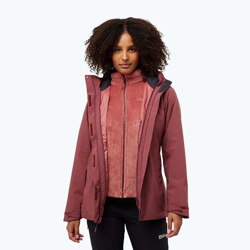 Hanorac pentru femei Jack Wolfskin Rotwand 3In1 red ochre 3