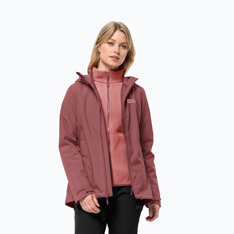 Jachetă 3w1 pentru femei  Jack Wolfskin Moonrise 3In1 red ochre 3