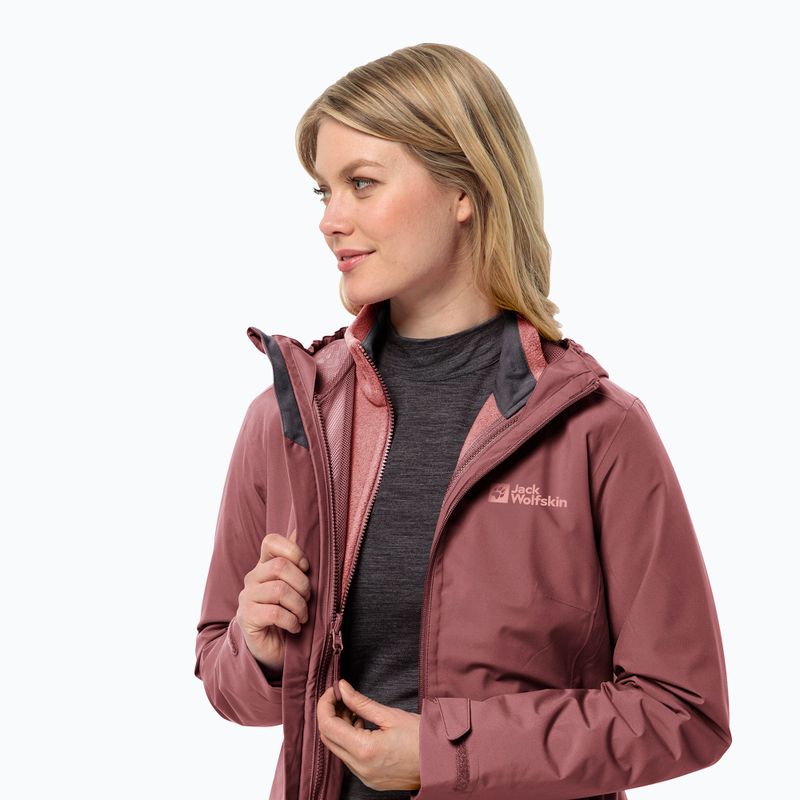 Jachetă 3w1 pentru femei  Jack Wolfskin Moonrise 3In1 red ochre 4