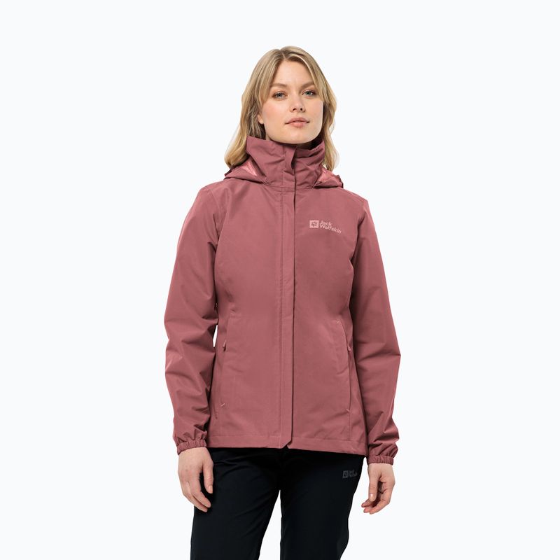 Jachetă de ploaie pentru femei  Jack Wolfskin Stormy Point 2L red ochre