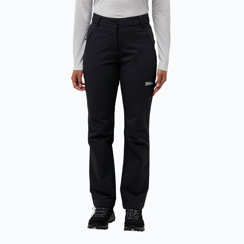 Pantaloni softshell pentru femei Jack Wolfskin Activate Thermic black