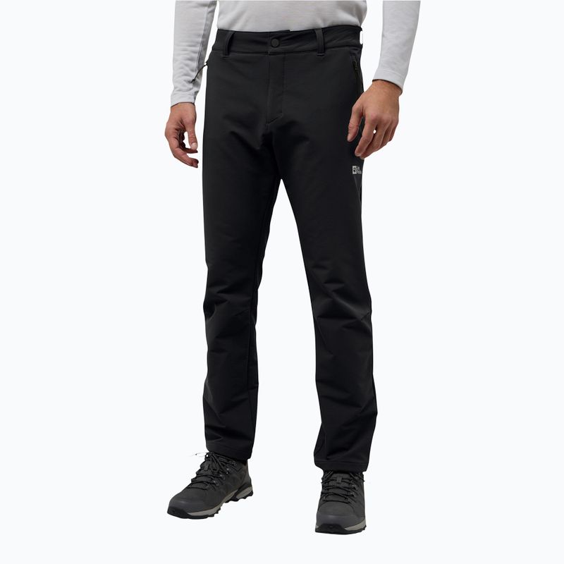 Pantaloni softshell pentru bărbați Jack Wolfskin Activate Thermic black