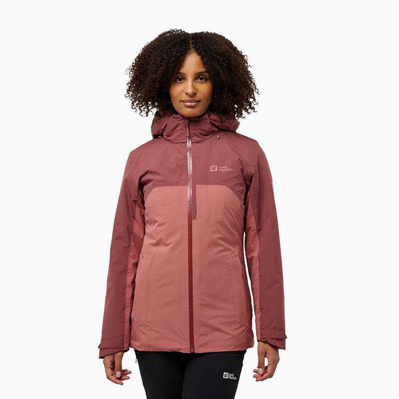 Geacă 3w1 pentru femei Jack Wolfskin Hunberg mineral red