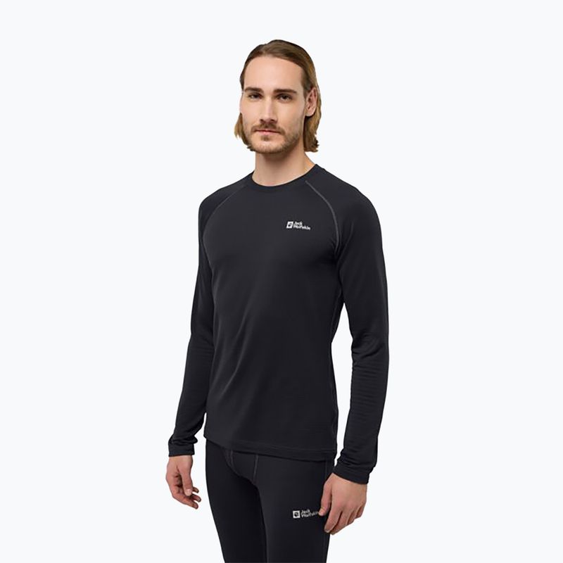 Longsleeve termoactiv pentru bărbați  Jack Wolfskin Infinite Warm black