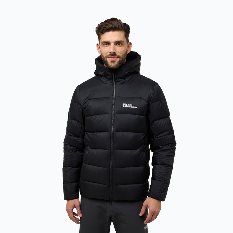 Geacă cu puf pentru bărbați Jack Wolfskin Nebelhorn Down Hoody black