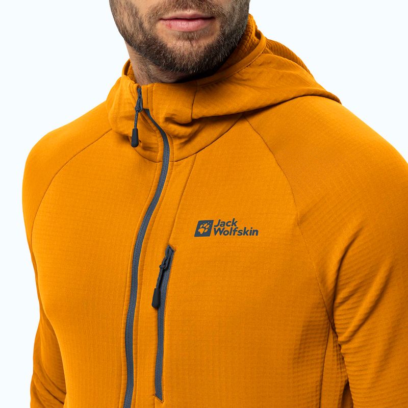 Hanorac pentru bărbați Jack Wolfskin Kolbenberg Hooded Fz safflower 4