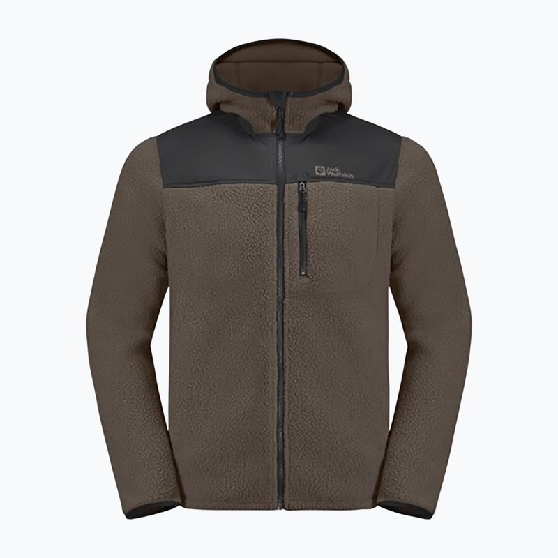 Hanorac pentru bărbați Jack Wolfskin Kammweg Pile Fz cold coffee