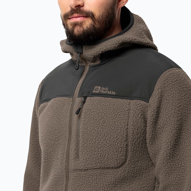 Hanorac pentru bărbați Jack Wolfskin Kammweg Pile Fz cold coffee 4