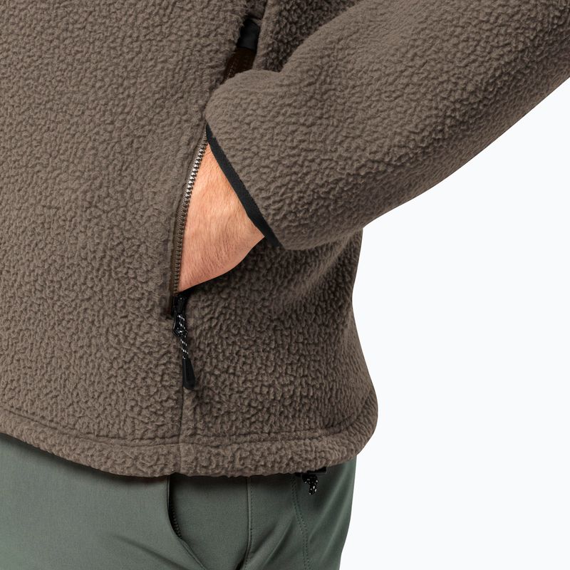 Hanorac pentru bărbați Jack Wolfskin Kammweg Pile Fz cold coffee 5
