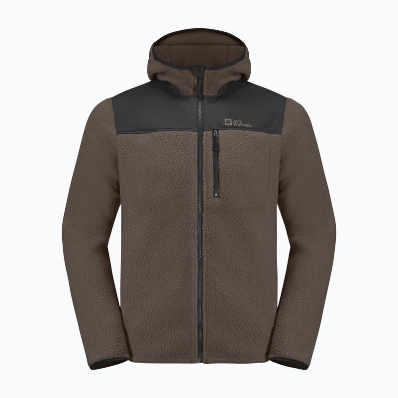 Hanorac pentru bărbați Jack Wolfskin Kammweg Pile Fz cold coffee 7